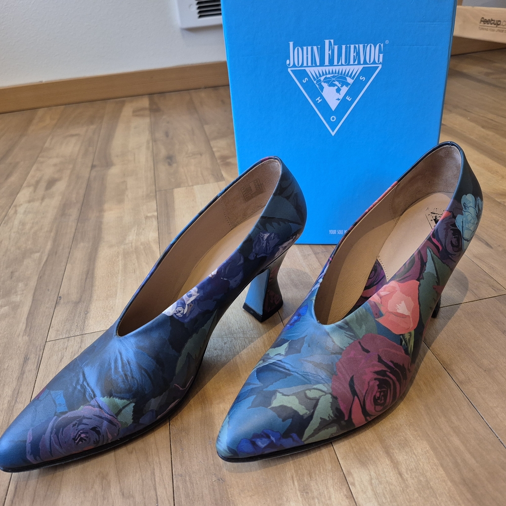 John Fluevog Women's Floral Heels - Multicolor